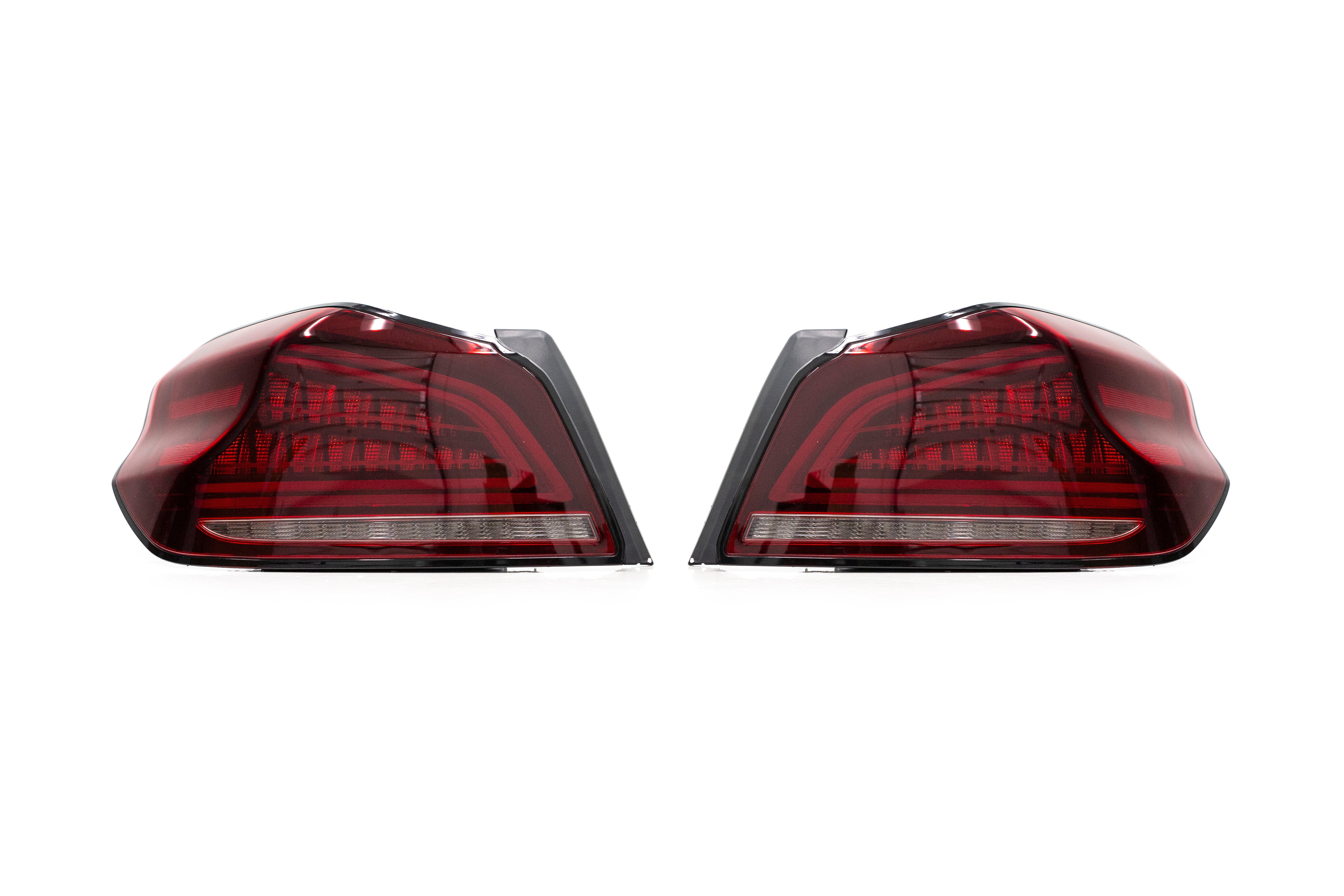OLM Spec CR Sequential Tail Lights (Red Lens / Black Base) - 2015-2021 Subaru WRX / STI